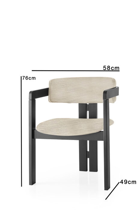 Hanah Home CO - 006 Silla de Terciopelo Gris Claro y Negro, 185 kg de Carga